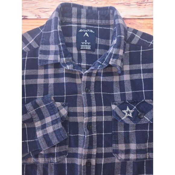 Dallas Cowboys Antigua Men's Flannel Shirt Medium - Picture 5 of 8